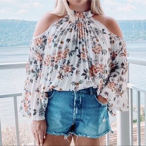 NWT floral off the shoulder blouse